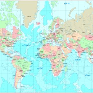 World Atlas Map computer wallpaper