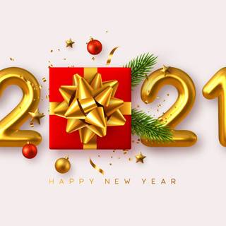 1366x768 New Year 2021 wallpaper