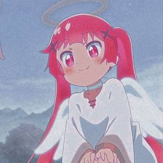 Anime red girl aesthetic wallpaper