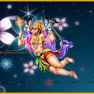 Flying Hanuman wallpaper