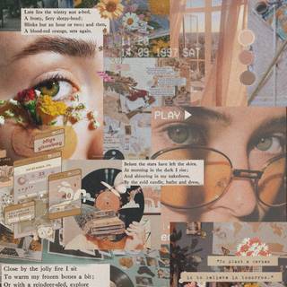 Retro collage wallpaper