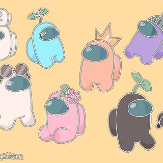 Kawaii Among Us wallpaper