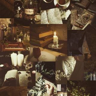 Dark academia aesthetic wallpaper