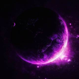 Glowing purple planet wallpaper