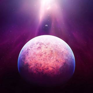 Glowing purple planet wallpaper