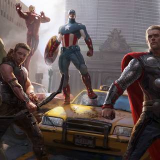 Avengers movie battles wallpaper