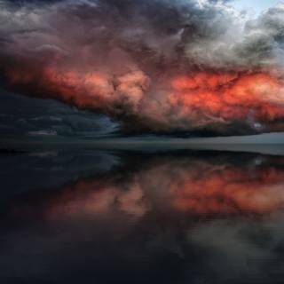 Red clouds wallpaper