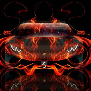 Fire Lamborghini wallpaper