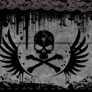 Emo skulls wallpaper