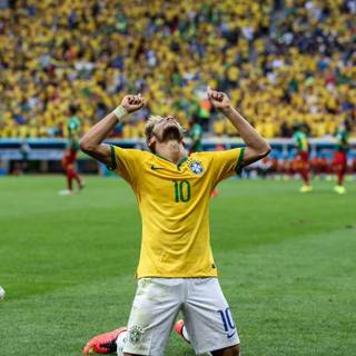 Football players on the field wallpaper