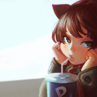 Anime coffee wallpaper