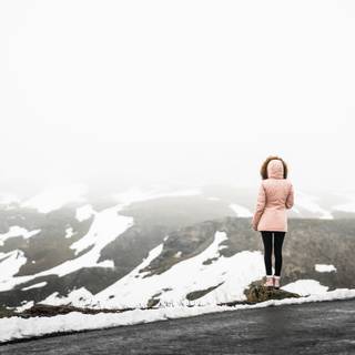 Alone girl road wallpaper