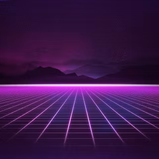 Retrowave Delorean PS4 wallpaper