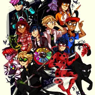 Ladybug and Chat Noir anime wallpaper
