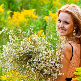 Flower women wallpaper