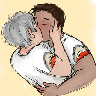 Daisuga kissing wallpaper
