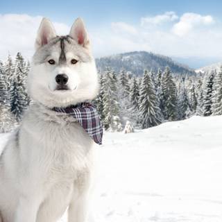 Snow dog wallpaper