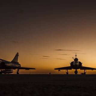 Sunset from jet wallpaper