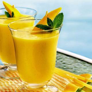 Mango juice women wallpaper