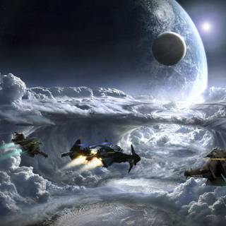 Minimal space travel wallpaper