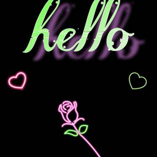 Neon rose wallpaper