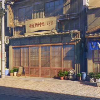 Aesthetic anime city desktop wallpaper