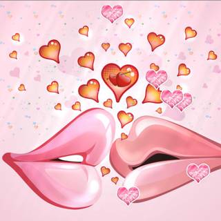 Valentine's Day cartoon wallpaper