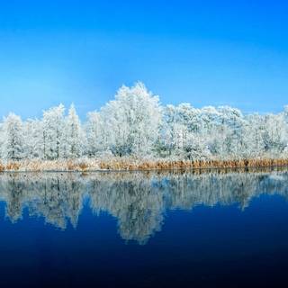 4k winter lake wallpaper