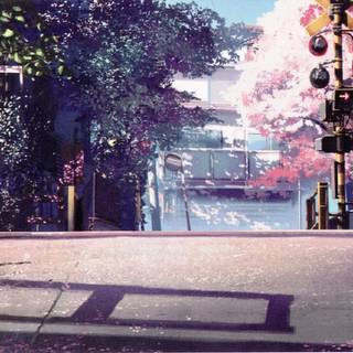 Anime outside wallpaper