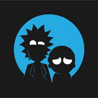 Rick and Morty black wallpaper