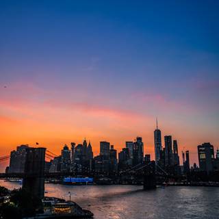 City landscape sunset wallpaper