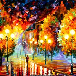 Motorcycle oil paint wallpaper