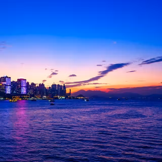 City landscape sunset wallpaper