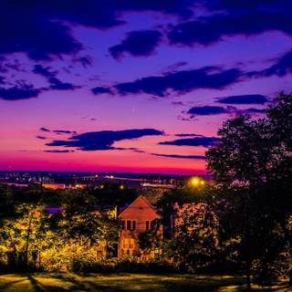 City landscape sunset wallpaper