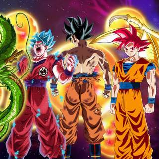 Goku forms desktop wallpaper