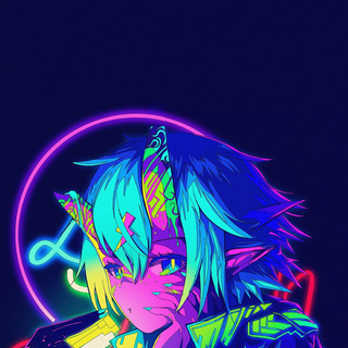 Neon pink anime wallpaper