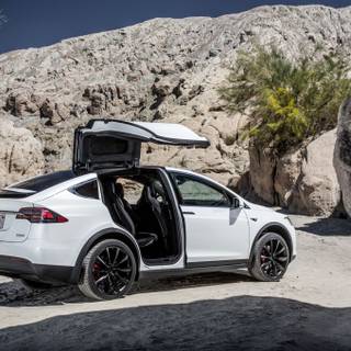 Tesla Model X HD desktop wallpaper