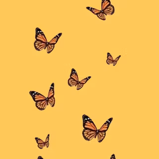 Yellow butterfly aesthetic wallpaper