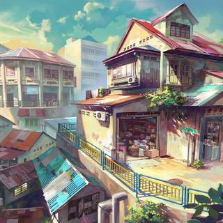 Japanese landscape anime wallpaper