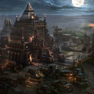 Ancient temple wallpaper