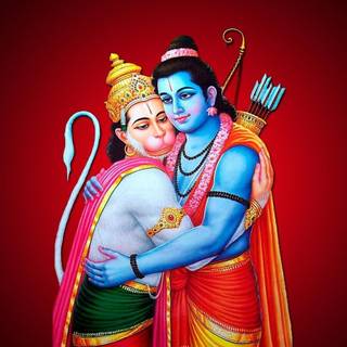 Ram and Hanuman wallpaper