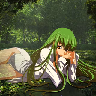 Green anime girls wallpaper