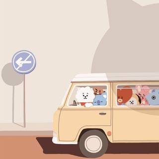 BT21 and BTS Korean Idol wallpaper