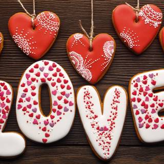 Valentine's Day cookies wallpaper