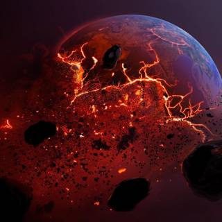 Planet explotion wallpaper