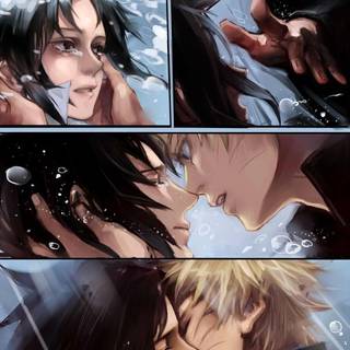 Naruto Sasuke kiss wallpaper