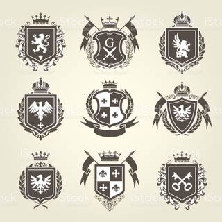 Coat of arms shields wallpaper