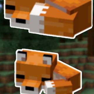 Minecraft fox wallpaper