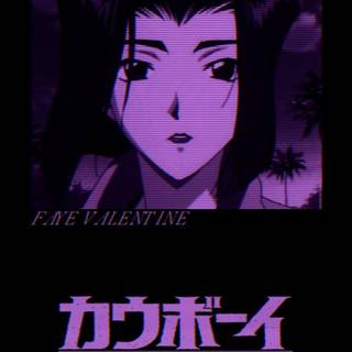 Anime VHS purple wallpaper
