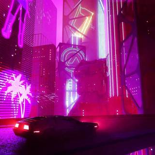 Neon pink aesthetic wallpaper